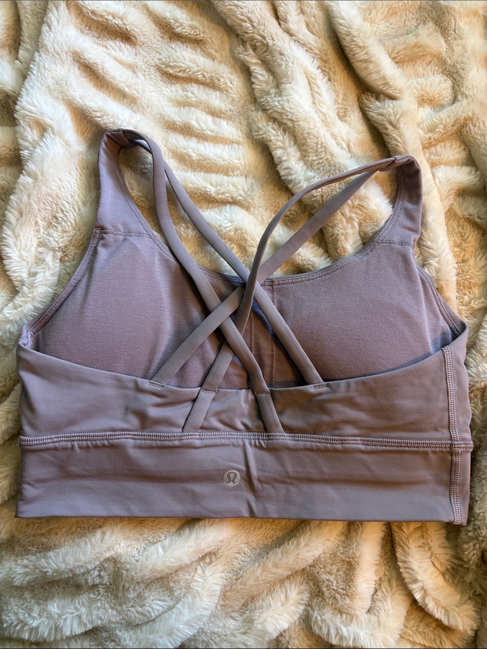 lululemon athletica Lavender Cross-Back Strappy Sports Bra
